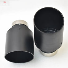 Load image into Gallery viewer, 1piece Aluminum Alloy Matte Black Stainless Steel Exhaust Muffler Car Auto parts Modified Tip tail accessories e46 f30 Alloy Matte Tail Pipe