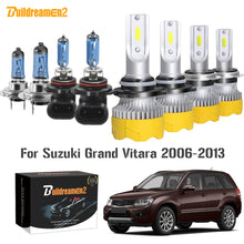 Load image into Gallery viewer, Buildreamen2 4 Pieces Car Headlight High Low Beam 9005 H7 Auto LED Halogen suzuki Grand Vitara 2006-2013
