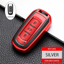 Load image into Gallery viewer, Leather TPU Car Smart Key Cover Case Shell Fob For Geely Atlas Boyue NL3 EX7 SUV GT GC9 Emgrand X7 Borui Auto Holder Accessories