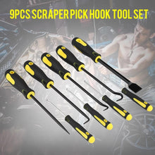 Load image into Gallery viewer, 9pcs Universal Scraper Pick Hook Tool Set Car Auto Repair Tool Chrome Vanadium Steel O Ring Gasket Puller Seal Hook Remover Kits