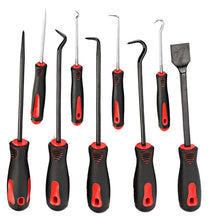 Load image into Gallery viewer, 9pcs Universal Scraper Pick Hook Tool Set Car Auto Repair Tool Chrome Vanadium Steel O Ring Gasket Puller Seal Hook Remover Kits