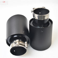 Load image into Gallery viewer, 1piece Aluminum Alloy Matte Black Stainless Steel Exhaust Muffler Car Auto parts Modified Tip tail accessories e46 f30 xf
