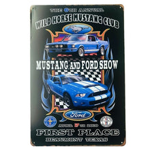 Load image into Gallery viewer, Metal Tin Signs Mustang Motorcycles Car Motor Oil And Gasoline Garage Route 66 Art Poster