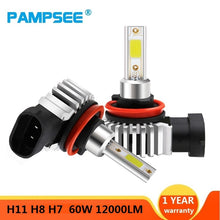 Load image into Gallery viewer, 2pcs 60W 12000LM Car LED Headlight Bulbs H11 9006 HB4 9005 HB3 H4 H7 H8 H9 H1 Mini Headlight Kit for High/Beam Bulb Fog Light
