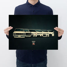 Load image into Gallery viewer, Room decoration GTR car kraft poster wall sticker car beauty
