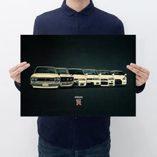 Load image into Gallery viewer, Room decoration GTR car kraft poster wall sticker car beauty
