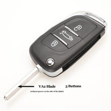 Load image into Gallery viewer, jingyuqin CE0523 Modified Flip Key Shell For Citroen C2 C4 C5 Berlingo Xsara PiA2/HU83 2/3BTN