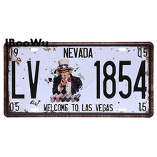 Load image into Gallery viewer, Vintage Poster Route 66 Car Number License Plate Plaque Poster Metal Tin Signs