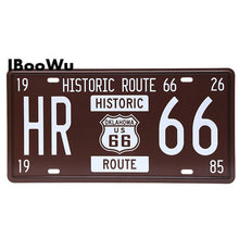 Load image into Gallery viewer, Vintage Poster Route 66 Car Number License Plate Plaque Poster Metal Tin Signs