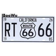 Load image into Gallery viewer, Vintage Poster Route 66 Car Number License Plate Plaque Poster Metal Tin Signs