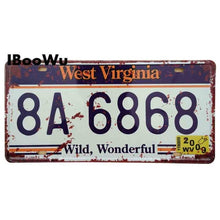 Load image into Gallery viewer, Vintage Poster Route 66 Car Number License Plate Plaque Poster Metal Tin Signs