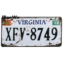 Load image into Gallery viewer, Vintage Poster Route 66 Car Number License Plate Plaque Poster Metal Tin Signs