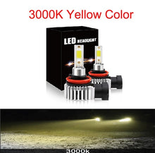 Load image into Gallery viewer, 2pcs 60W 12000LM Car LED Headlight Bulbs H11 9006 HB4 9005 HB3 H4 H7 H8 H9 H1 Mini Headlight Kit for High/Beam Bulb Fog Light