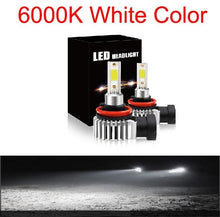 Load image into Gallery viewer, 2pcs 60W 12000LM Car LED Headlight Bulbs H11 9006 HB4 9005 HB3 H4 H7 H8 H9 H1 Mini Headlight Kit for High/Beam Bulb Fog Light