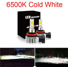 Load image into Gallery viewer, 2pcs 60W 12000LM Car LED Headlight Bulbs H11 9006 HB4 9005 HB3 H4 H7 H8 H9 H1 Mini Headlight Kit for High/Beam Bulb Fog Light