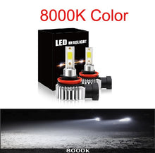 Load image into Gallery viewer, 2pcs 60W 12000LM Car LED Headlight Bulbs H11 9006 HB4 9005 HB3 H4 H7 H8 H9 H1 Mini Headlight Kit for High/Beam Bulb Fog Light
