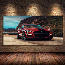 Load image into Gallery viewer, Modern Wall Art Oil Canvas Paintings Supercar Fords Mustang Shelby GT500 Red Car Picture Poster