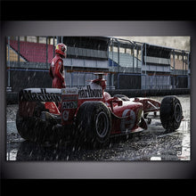 Load image into Gallery viewer, Ferraris F2004 Car F1 Racing Sport Cars Wall Art Poster and Prints Oil Canvas Painting For Home Living Room Decor Unframed