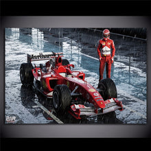 Load image into Gallery viewer, Ferraris F2004 Car F1 Racing Sport Cars Wall Art Poster and Prints Oil Canvas Painting For Home Living Room Decor Unframed