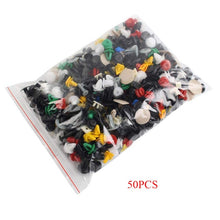 Load image into Gallery viewer, 50/100PCS Mixed Auto Fastener Vehicle Car Bumper Clips Fastener t Door Panel Fender Liner Universal Fit