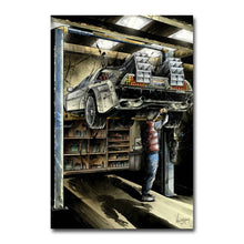 Load image into Gallery viewer, Back To The Future Car DeLorean DMC-12 Movie Fan Art POSTER 13x20 24x36 Inch