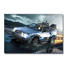 Load image into Gallery viewer, Back To The Future Car DeLorean DMC-12 Movie Fan Art POSTER 13x20 24x36 Inch