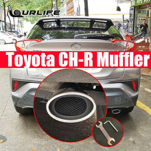 Load image into Gallery viewer, Car Stainless Steel Rear Exhaust Pipe Muffler Tail End Tube for Toyota C-HR CHR 2017 to 2020