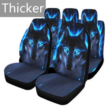 Load image into Gallery viewer, Car Seat Cover Set Thicker Section 3D Wolf Pattern Polyester Universal All-inclusive Elastic Auto Interior Parts Accessories