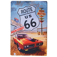 Load image into Gallery viewer, Metal Tin Signs Mustang Motorcycles Car Motor Oil And Gasoline Garage Route 66 Art Poster
