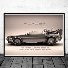 Load image into Gallery viewer, Back to the Future Movie Classic Cool Car Poster And Prints Wall Art Canvas Paint
