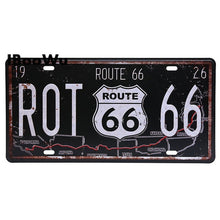 Load image into Gallery viewer, Vintage Poster Route 66 Car Number License Plate Plaque Poster Metal Tin Signs
