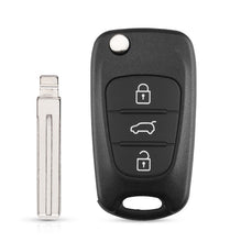 Load image into Gallery viewer, KEYYOU Replacement Remote Car Key Shell 3 BT Flip Folding Key Case For Kia K2 K5 Rio 3Sportage For Hyundai Hyundai
