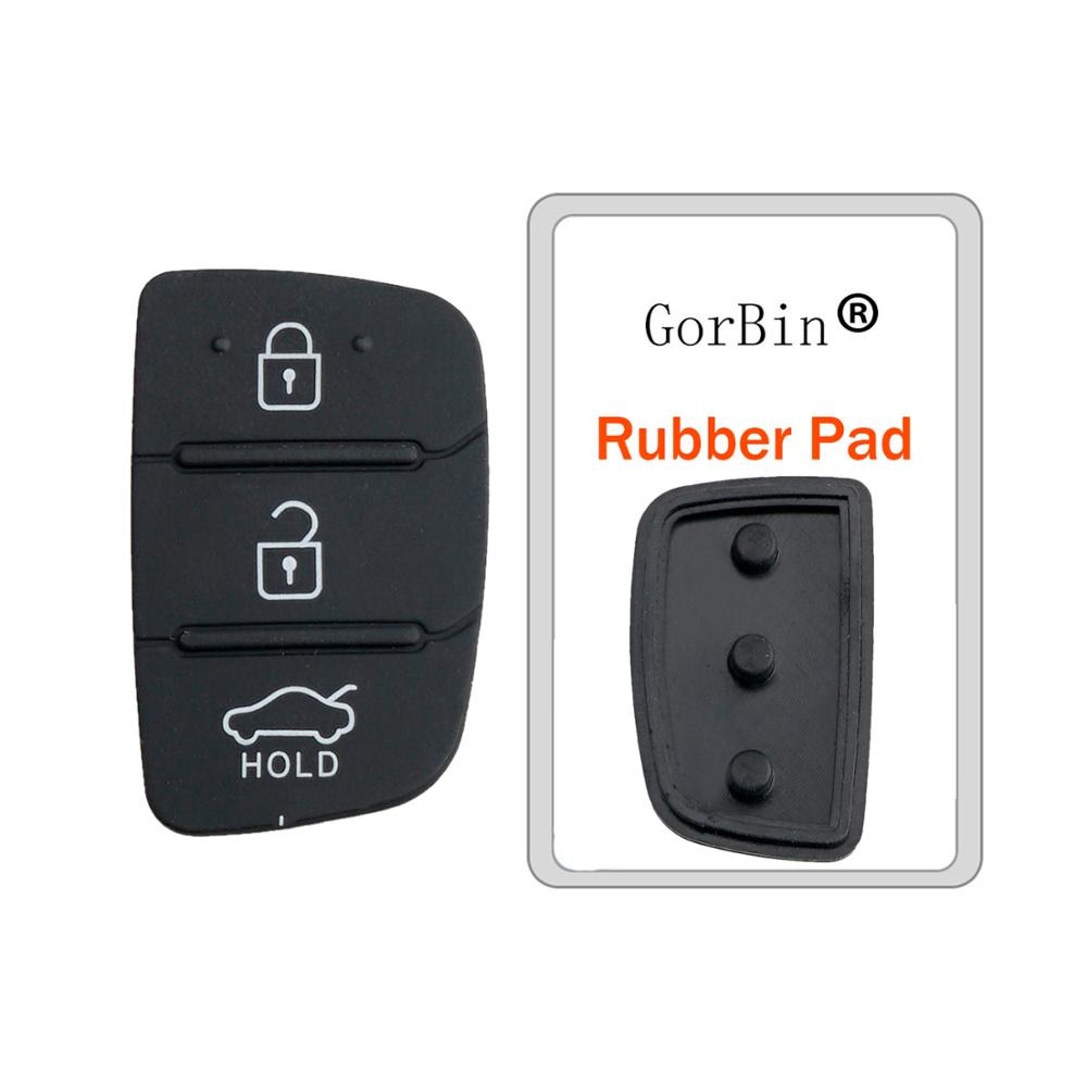 GORBIN New Auto Parts Replacement 3 Button Rubber Silica Key Case Pad For 2013-2014 Hyundai Santa Fe (ix45) Flip Car