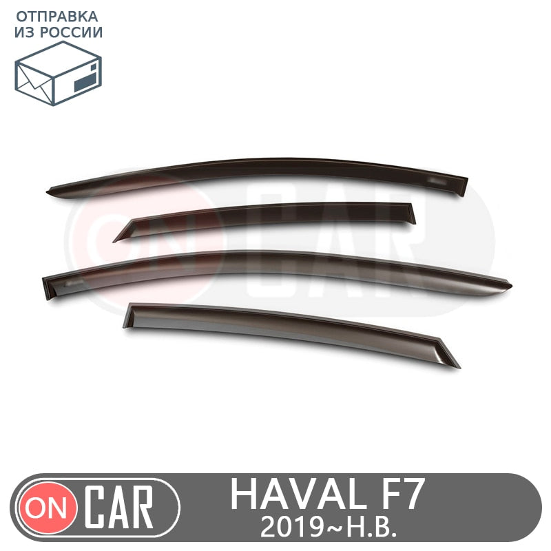 Window deflectors for HAVAL F7 2019~ protection wind guard vent sun rain visor cover car styling decoration