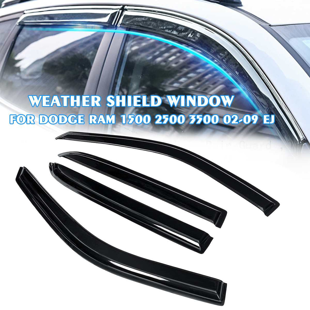 Autoleader 4PCS/Set Car Weathershields Window Visor For Dodge Ram 1500 2500 3500 09-18 EJ Deflector Rain Guard