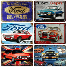 Load image into Gallery viewer, Ford Car Accessories Cobra Retro Metal Sign Tin Sign Plaque Metal Wall Decor Vintage Decor Poster Plates Man Cave Shabby Chic
