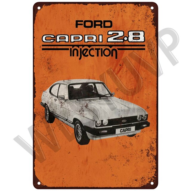Ford Car Accessories Cobra Retro Metal Sign Tin Sign Plaque Metal Wall Decor Vintage Decor Poster Plates Man Cave Shabby Chic