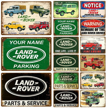 Load image into Gallery viewer, Land Car Rover Plaque Metal Vintage Tin Sign Pin Up Shabby Chic Decor Metal Sign Vintage Bar Decoration Metal Poster Metal Plate
