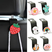 Load image into Gallery viewer, Cartoon Creative Car Seat Hook Interior Parts Storage Bag Hanger Stars Wing Fruit Pig Hooks Decoration Auto Accessories
