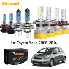 Load image into Gallery viewer, Buildreamen2 4 Pieces Car Headlight Hi/Lo Beam + Fog Light  For Toyota Yaris 2006-2014
