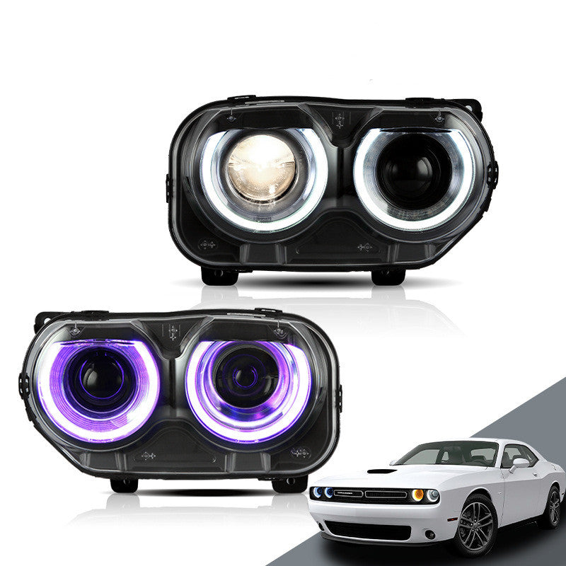 LED Headlight Lighting Turn signal rt  Daytime Running lights for Dodge Challenger 2015 UP